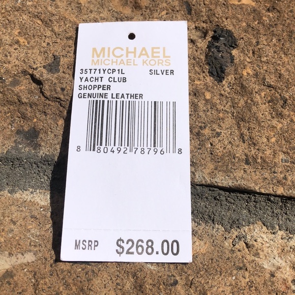 Michael Kors Metallic Silvery Gold Leather Handbag - Picture 8 of 8